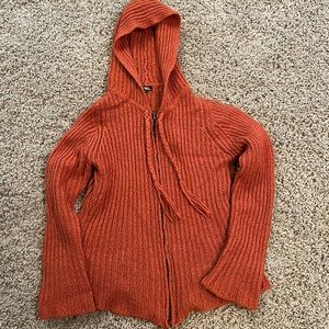 Orange zip sweater